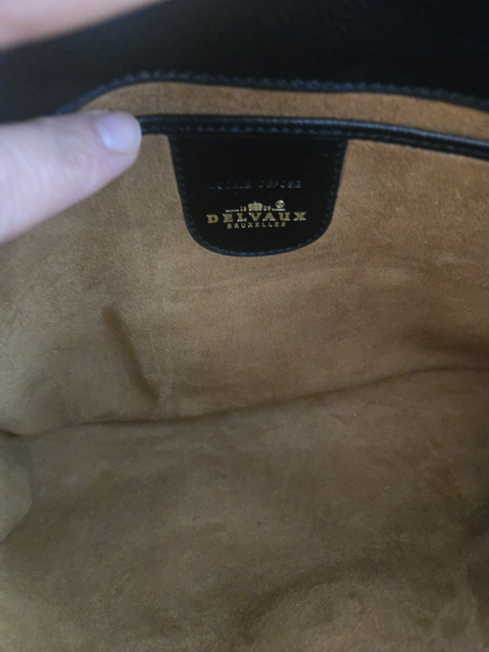 Delvaux Black Leather Clutch with Gold Accent Excellent Condition - Picture 8 of 16